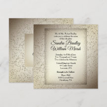 Rustic Glitter Wedding Invitation