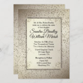 Rustic Glitter Wedding Invitation Kaart (Voorkant / Achterkant)
