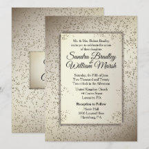 Rustic Glitter Wedding Invitation