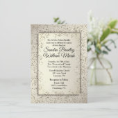 Rustic Glitter Wedding Invitation Kaart (Staand voorkant)