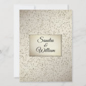 Rustic Glitter Wedding Invitation Kaart (Achterkant)