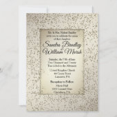 Rustic Glitter Wedding Invitation Kaart (Voorkant)