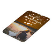 Rustic Glitz Wedding Magnet Favor Foto bedankt Magneet (Linkerzijde)