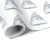 Rustic Glitzy Silver Santa Hats Christmas Cadeaupapier (Rol Hoek)