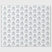 Rustic Glitzy Silver Santa Hats Christmas Cadeaupapier (Vlak)