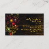 Rustic Glitzy Spiral Trees Mode Visitekaartje (Achterkant)