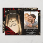 Rustic Glow Lantaarn en donkerrode rozen Sla de da Kaart (Voorkant / Achterkant)