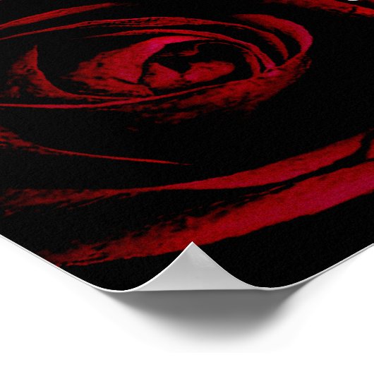 Rustic Glow Lantern Dark Red Roses Weduwen Welkom Poster (Hoek)