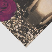 Rustic Glow Lantern Magenta Berry Rozen Wedding Tissuepapier (Detail)