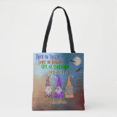 Rustic Gnomes Go Trick or Treing Tote Bag (Voorkant)