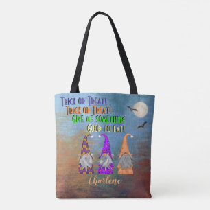 Rustic Gnomes Go Trick or Treing Tote Bag