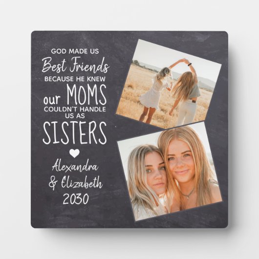 Rustic God maakte ons beste vriendschapsfoto Fotoplaat (Voorkant)