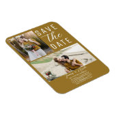 Rustic Gold 2 foto's Save the Date Wedding Magneet (Rechterzijde)