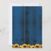 Rustic Gold Anchor Sunflower Navy Vrijgezellenfees Kaart (Achterkant)