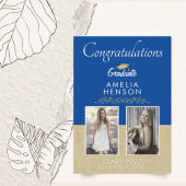 Rustic Gold Blue 2023 Afstuderen 2 Photo Afstudere Kaart