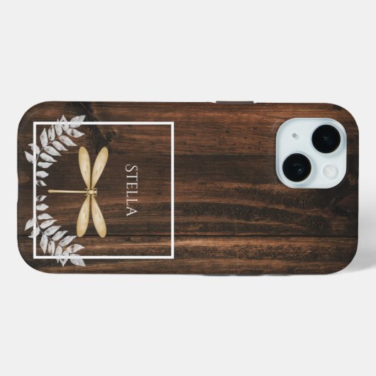 Rustic Gold Dragonfly - Aangepast Case-Mate iPhone Case (Achterkant (horizontaal))