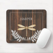 Rustic Gold Dragonfly - Aangepaste Muismat (Met muis)