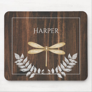 Rustic Gold Dragonfly - Aangepaste Muismat