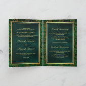 Rustic Gold Emerald Green Filigree Muslim Wedding (Binnen)