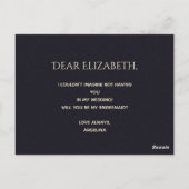 Rustic Gold en Paarse bruidsmeisje voorstel Briefkaart (Achterkant)