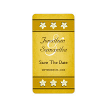 Rustic Gold Floral bespaart de datum waarop de wij