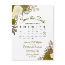 Rustic Gold Floral bespaart het Magnet van de Kale
