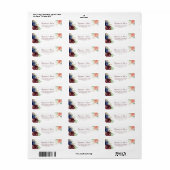 Rustic Gold Floral Calligraphy Return Address Etiket (Full Sheet)