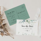 Rustic Gold Floral horizontaal sparen de Datum Briefkaart