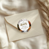 Rustic Gold Forest Baby Boy Shower Ronde Sticker