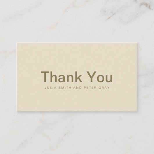 Rustic Gold Fusion Weddenschap Hartelijk dank Informatiekaartje (Voorkant)