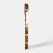 Rustic Gold Grunge Butterflies iPhone 14 Hoesjes iPhone Hoesje (Linkerkant)