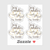 Rustic Gold Hearts gemaakt met Love Cool Soy Candl Sticker (Vel)