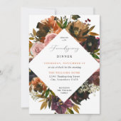 Rustic Gold Herfst Floral Friendsgiving Kaart (Voorkant)
