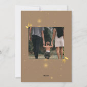 Rustic Gold Joyful Two Photo met kerstmis Feestdagenkaart (Achterkant)