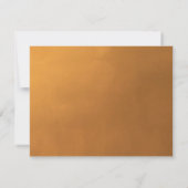 Rustic Gold Kindly Reply Simple Fall Wedding RSVP Kaartje (Achterkant)