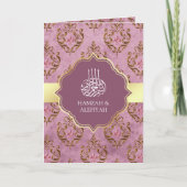  Rustic Gold Lavender Damask Muslim Weduwen (Voorkant)