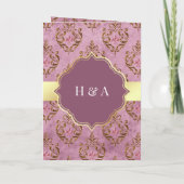  Rustic Gold Lavender Damask Muslim Weduwen (Achterkant)