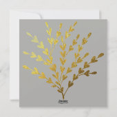 Rustic Gold Leaf Foto Vrolijk Kerstfeest Feestdagenkaart (Achterkant)