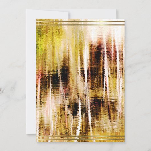 Rustic Gold Lijst 50e verjaardag Innoviale uitnodi Kaart (Achterkant)