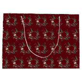 Rustic Gold Lijst Berry Pinecone Wreater Kerstmis Groot Cadeauzakje (Achterkant)