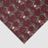 Rustic Gold Lijst Berry Pinecone Wreater Kerstmis Tissuepapier (Detail)