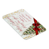 Rustic Gold Merry Kerstmis niet Foto Glitter Magneet (Rechterzijde)