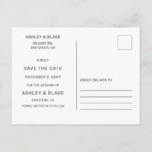 Rustic Gold Modern Minimalist Photo Save the Date Aankondigingskaart (Achterkant)