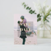 Rustic Gold Modern Minimalist Photo Save the Date Aankondigingskaart (Staand voorkant)
