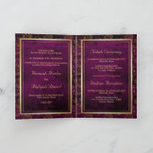 Rustic Gold Paars Filigree Muslim Wedding (Binnen)
