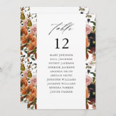 Rustic Gold, Paarse W Tafelnummer Zitenkaart (Voorkant / Achterkant)