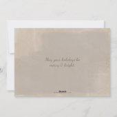 Rustic  Gold Pine Branches Foto Feestdagenkaart (Achterkant)