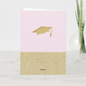 Rustic Gold Pink 2022 Afstuderen 2 Foto Afstuderen Kaart (Achterkant)