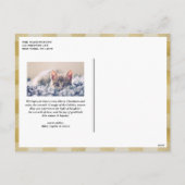 Rustic Gold Pset Merry-kerstfoto Feestdagenkaart (Achterkant)