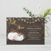 Rustic Gold Pumpkin Herfst in Love Vrijgezellenfee Kaart (Staand voorkant)